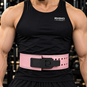Cinturón de Levantamiento de Pesas Ajustable de Neopreno Rhino Fitness, Color Rosa, Soporte Premium para Adultos, Entrenamiento en Gimnasio, Todas las Temporadas - Product Image 3