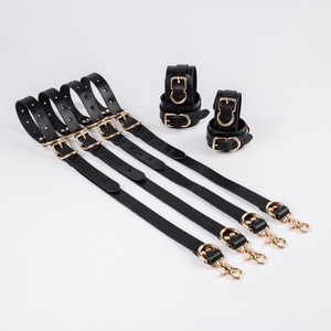 Handmade Genuine Leather Adjustable Two Straps <b>Bed</b> Restraints Harness Set Custom <b>Bondage</b> Cuffs Adult Products RTTS-0119 - Product Image 1