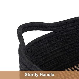 Customised Handwoven 100% Cotton Fabric Eco-friendly Foldable Large <b>Storage</b> Basket Laundry <b>Hamper</b> with Multifunctional Design - Product Image 6