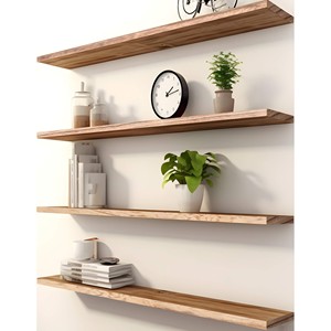<b>Rustic</b> Wooden <b>Floating</b> Wall <b>Shelf</b> | Natural Wood Wholesale | Handcrafted Home Decor - Product Image 3