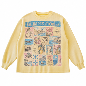 Sudadera con cordón unisex extragrande personalizada, con estampado gráfico vintage, cuello redondo, tejido grueso, fabricante OEM de marca privada - Product Image 1