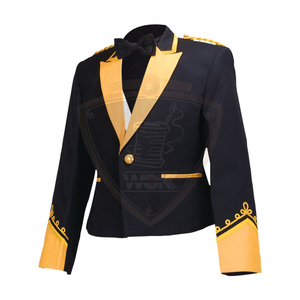 Band uniform waist coat with <b>gold</b> <b>button</b> lining silk available in different customize colors high quality WOK Industries - Product Image 1