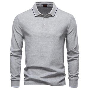 2026 Autumn Polo <b>Shirt</b> Men Solid Color <b>Long</b> <b>Sleeve</b> Cotton Rich Blend Breathable Polos Social Business <b>Golf</b> Polo <b>Shirts</b> for Men - Product Image 3