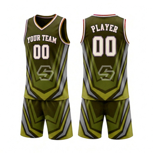 Maillot de basket sans manches personnalisé à sublimation, col en V, unisexe adulte, respirant, en maille, anti-humidité, polyester, uniformes d'équipe - Product Image 3