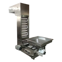 Convoyeur vertical à vitesse réglable en acier inoxydable 304 de qualité alimentaire, type Z, pour ligne de traitement des céréales, des noix et des snacks