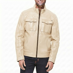 Veste en cuir de vachette 100% haute qualité, style streetwear, nouvelle, élégante, respirante, séchage rapide, imperméable, réversible, avec doublure Sherpa. - Product Image 5