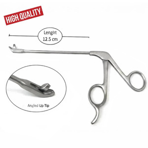 Pinces nasales Weil Blakesley 12,5 cm à pointe angulaire ascendant, instrument chirurgical manuel JI-3461 certifié CE Classe I pour ORL - Product Image 4
