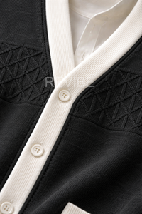 Suéter Cárdigan de Estilo Minimalista para Hombre, Tejido de Algodón, con Botones, Ropa Casual de Invierno, Cómoda para Uso Diario - Product Image 5