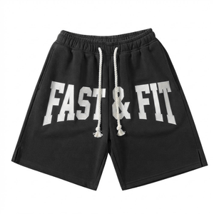 Wholesale Price Customized Logo High Quality Solid Color Printed Plus Size Casual Printing <b>Shorts</b> for <b>Men</b> - Product Image 4