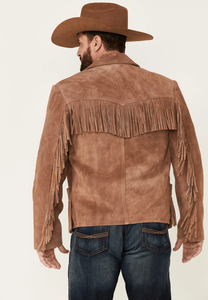 Modern Luxury Men’s Brown Fringe Leather <b>Jacket</b> Elegant Western <b>Suede</b> Coat Custom Fit OEM Wholesale Available - Product Image 2