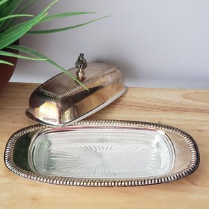 Classic Butter Holder <b>Storage</b> Dish with Lid and Tray Designed for Kitchen Dining Table Use and Food Presentation Home Hotel Use - Product Image 2