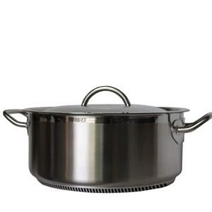 Stainless Steel Casserole Pot With Lid Round Polished Durable For All Stoves Beautifully Crafted By S & SONS INTERNATIONAL - Product Image 2