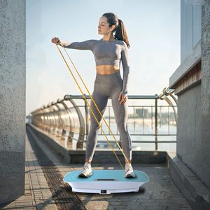 Unisex blu folle massaggio Fitness 10-frequenza del corpo agitazione macchina vibrazione silenziosa piattaforma perdita di peso e bruciatore di grasso - Product Image 3