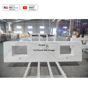 Espectáculo de sílice cero, piedra de cuarzo Artificial resistente diversa, ingeniería de hostelería, cafeterías, áreas de exhibición, losa de encimera - Product Image 3