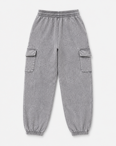 Pantalon cargo délavé pour femme, style vintage streetwear, taille haute, coupe décontractée, respirant, automne, urbain, rétro, style Y2K - Product Image 1