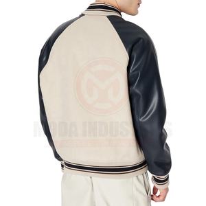 Chaqueta universitaria de lana de alta calidad de moda OEM para hombre, Parche de manga larga colorido personalizado, ropa de calle bordada de chenilla, estilo de invierno - Product Image 3