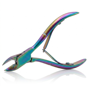 Coupe-ongles en acier inoxydable, pince à cuticules, coupe-peaux mortes, coupe-ongles pour les orteils et les doigts avec double ressort, pour le nail art - Product Image 1