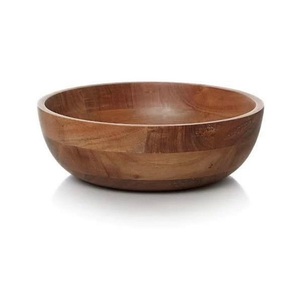 Precio al por mayor: Platos de servir fruta de madera pulida con pedestal, decoración de mesa, cuenco con base de madera de mango, soporte para tartas, utensilios de cocina para fiestas - Product Image 5