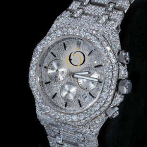 Moissanite Watch Men Iced Out <b>Automatic</b> Mechanical <b>Chronograph</b> Stainless Steel Luxury Wristwatch - Product Image 2
