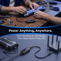 Câble convertisseur PD vers DC 5V 9V 12V 15V 20V pour routeur WiFi, batterie externe, chargeur de déclenchement, affichage de puissance, cordon d'alimentation, adaptateur UPS 2.5mm 5.5mm