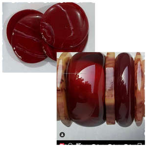 Pulseras de resina talladas a mano, pintadas con remolinos multicolor, acabados únicos, accesorios llamativos de moda para todos los días - Product Image 6