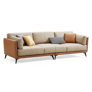 Sofá Curvo Moderno de Lujo con Tapicería Afelpada y Diseño Minimalista Refinado para Espacios de Sala de Estar Elegantes - Product Image 1