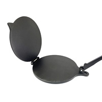 Kwang Hsieh – Moule manuel en alliage d'aluminium moulé de 8 pouces, revêtement noir de qualité alimentaire, écologique, pour tortillas de maïs et de farine