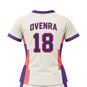 Ensemble uniforme de football sublimé pour femmes, maillot à col en V et manches courtes, short assorti, tenue de club personnalisée pour les matchs de tournoi - Product Image 4