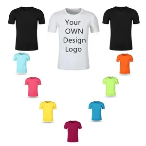 100% Premium Katoen Custom Logo Foto Print Dtg Printing O Hals Korte Mouw Effen Wit Multi Colour Mannen T-shirt