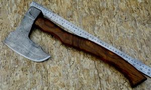 Handmade Damascus Steel <b>Axe</b> Walnut Wood <b>Handle</b> 19-Inch With Head Cover Survival Hatchet Camping <b>Axe</b> - Product Image 4