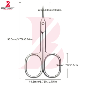 Ciseaux de manucure en gros d'usine, 3,5 pouces, en acier inoxydable, pointus et tranchants, pour le soin des ongles et des cuticules - Product Image 3