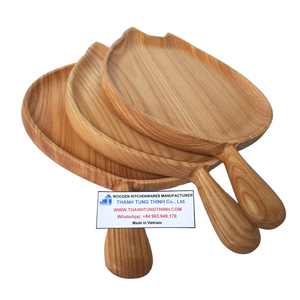 Plateau en bois personnalisé en forme de chat Thanh Tung Thinh avec poignée, écologique, antibactérien, de qualité alimentaire, de qualité commerciale - Product Image 1