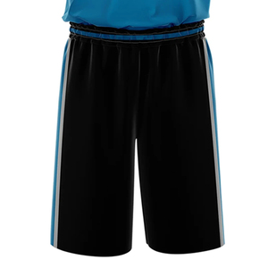 Ensemble de maillots de basket-ball sublimés personnalisés, noir et bleu, col en V, sans manches, polyester à séchage rapide, uniforme pour adultes, unisexe, vêtements d'équipe - Product Image 2