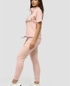 Conjuntos de mujer de invierno de alta calidad Chándales gruesos de talla grande Dos piezas Color sólido Jogger Logotipo personalizado Conjunto de 2 piezas Conjunto de trajes - Product Image 6