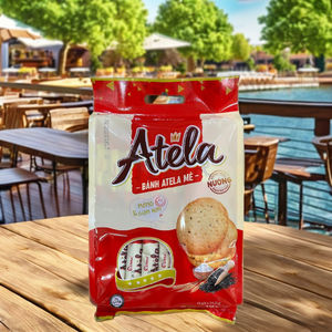 HALAL ISO ATELA Craquelins Croustillants au Sésame 228G Boîte de Sachet Salé au Goût Doux Emballage Produit FMCG Vietnam Goût Délicieux - Product Image 1