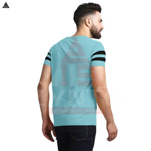 ผู้ผลิตเสื้อยืดออกกำลังกายแขนสั้นผู้ชายแบบสวม ยืดหยุ่นได้ ผลิตแบบ OEM รับผลิตเสื้อผ้ากีฬา - Product Image 4