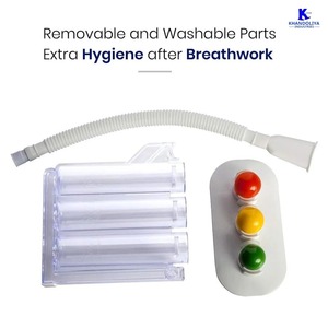 Respirómetro K-Star, Ejercitador Respiratorio, Dispositivo de Ejercicio Pulmonar para Terapia Respiratoria, Entrenador para Mejorar la Capacidad Pulmonar - Product Image 3