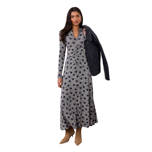 Vestido midi estampado para mujer, vestido de verano de cintura alta a la moda - Product Image 1