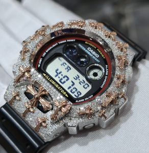 Reloj de Diamantes Auténticos de Lujo de Alta Calidad con Moissanita VVS, Bisel Cruzado, Diamantes Naturales, Alarma GPS, Analógico, Metálico - Product Image 4