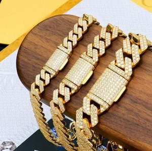 AMBER JEWELS Luxury 18K Gold Plated Sterling Silver Sparkling Stone Link Wristwear Premium Fashion Accessory Unisex Party Gift - Product Image 2