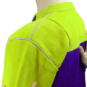 Veste de soudage en cuir croûte, veste de sécurité pour soudeur, résistante à la chaleur, haute résistance - Product Image 4