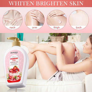 Crème <span class=keywords><strong>hydratante</strong></span> pour le corps BIOAOUA, soin hydratant aromatique aux fraises naturelles, crème pour le corps parfumée, crème éclaircissante pour le <span class=keywords><strong>visage</strong></span> et le corps - Product Image 5