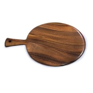 Planche à découper ronde en bois d'acacia provençal, plateau de service pour pizza, plateau de service pour fromage, pain, fruits, en-cas - Product Image 3