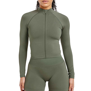 Women's <b>Lightweight</b> Breathable Full Zip Athletic Gym <b>Jacket</b> for Outdoor <b>Running</b> & Fitness Yoga Workout Skinny Fit Front Logo - Product Image 1