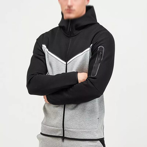 Ensemble de survêtements sportifs d'hiver en molleton technique 100 % coton avec capuche personnalisable et poches latérales – Vente en gros - Product Image 5