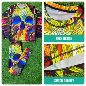 ชุดเสื้อและกางเกงรัดรูป MMA ระบายอากาศได้ดี พิมพ์ลายด้วยระบบดิจิตอลแบบ Sublimation แขนยาว สำหรับผู้ชาย - Product Image 3