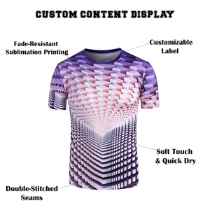 T-shirts en tissu éponge pour hommes de qualité supérieure, respirants, à séchage rapide, écologiques, imprimés par sublimation, service OEM, confortables, tricotés - Product Image 6