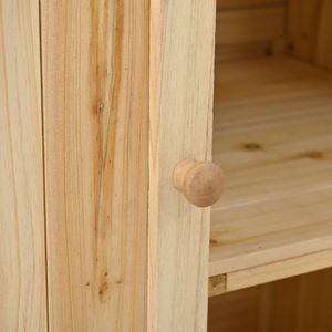 Isla de Cocina de Madera de Abeto para Exteriores con Encimera de Acero Inoxidable, Amplio Espacio de Almacenamiento, Toallero y Estantes para Especias y Botellas - Product Image 2