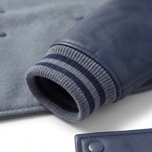 Veste d'hiver décontractée de créateur en polyester/coton, imperméable, écologique, respirante, style universitaire, avec détails sur les manches, coupe ajustée - Product Image 6
