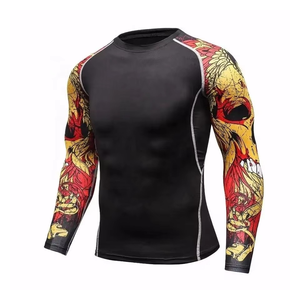 Custom Made Sublimated Rash Guards High Quality BJJ MMA rash guard Wholesale Men BJJ Rash Guard jiu jitsu - Product Image 2
